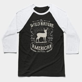 Wild Nature Deer Baseball T-Shirt